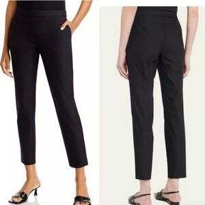 Theory Black Elastic Pull On Approach Twill Slim Fit Crop Pants - Size 00